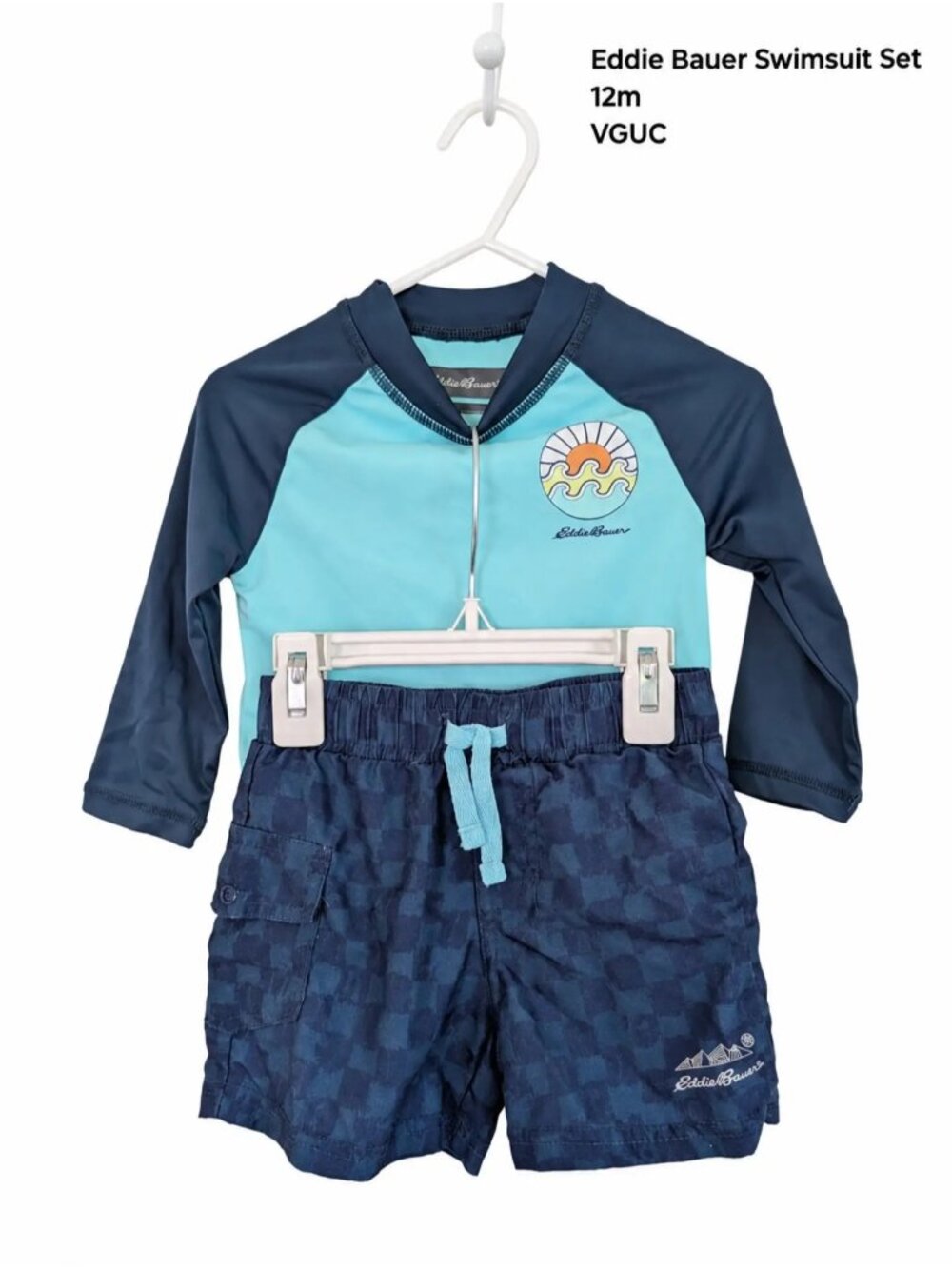 Eddie B. Rashguard and Swim Short Set 12m Boys Clothes